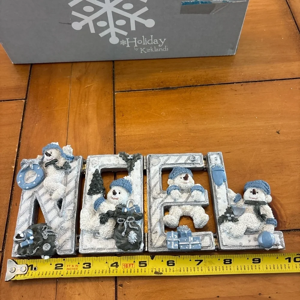 Kirkland's Holiday Christmas Noel Snowmen Figurine Snow Buddies